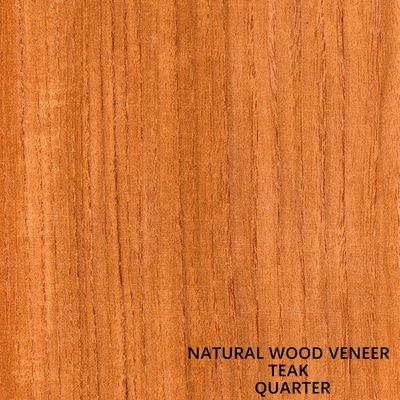 Furnitur Dan Hotel Veneer Kayu Jati Alami Kuartal Memotong Butir Lurus Tekstur Yang Jelas