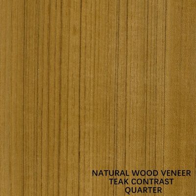 Veneer Kayu Jati Kelas AAA Kontras Garis Hitam Butir Lurus Untuk Kayu Lapis Mewah