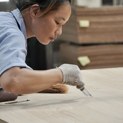 Muka Kayu Mahkota Abu Alami E0/E1 Plywood Mewah / MDF / Chipboard