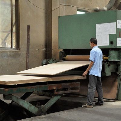 Fancy Bicolor Tulip Plywood Berbasis MDF / Chipboard / Papan Partikel Untuk Panel Furnitur