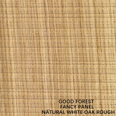 American White Oak Straight Rough Fancy Plywood / Particle Board Ukuran Standar Bahan Baku 2440mm Untuk Kabinet