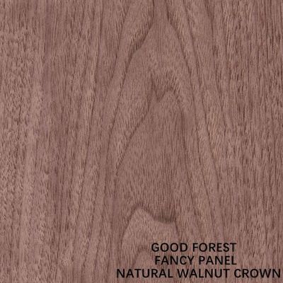 Fancy Plywood Of Natural Walnut Crown Grain Wood Veneer Untuk Furnitur Dan Kabinet 2745mm Ukuran Diperpanjang China Membuat