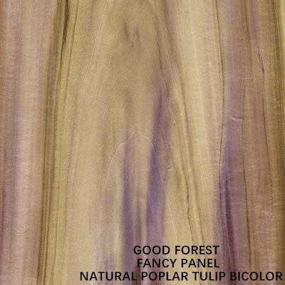 Fancy Bicolor Tulip Plywood Berbasis MDF / Chipboard / Papan Partikel Untuk Panel Furnitur