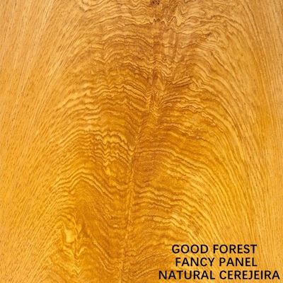 Dekorasi Hotel Khusus Cerejeira Wood Veneer Crotch Grain 2440 / 2745mm
