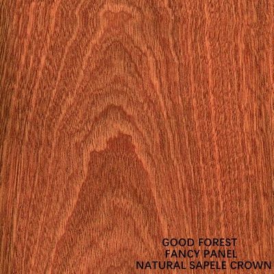 Fancy Plywood Natural Sapele Wood Veneer Crown Grain 5/9/12/15/18/25 / 30mm