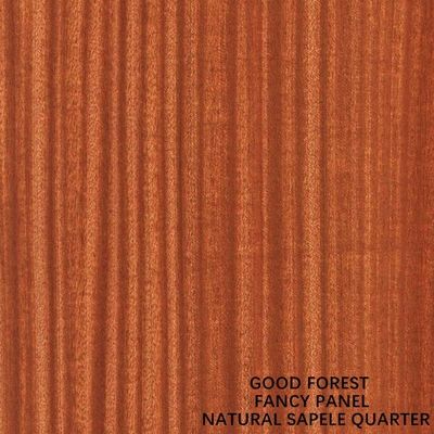 Veneer Kayu Sapele Berwajah Lurus Fancy Plywood / MDF / Papan Partikel Cat Gratis