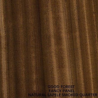 Mebel Asap Sapele Veneer Kayu Alami Seperempat Butir Panel MDF Berbasis Iso