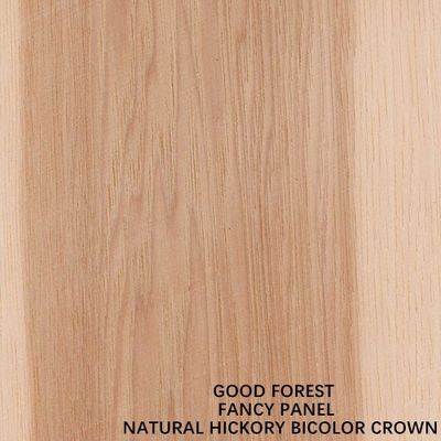 Fancy Hickory Bicolor Crown Grain Berbasis MDF / Panel Veneer Papan Partikel 2440x1220mm