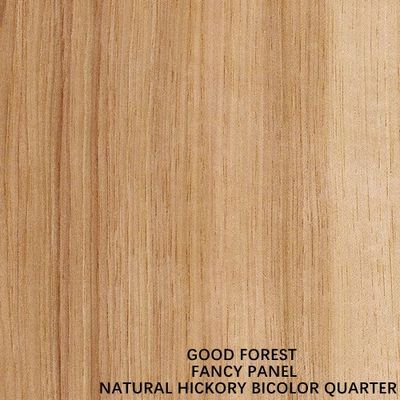 Faced Natural Hickory Wood Veneer Special Bicolor Straight Grain 2440 / 2745mm