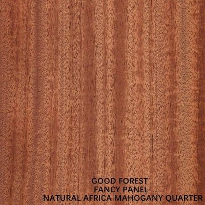 E1 Fancy Plywood Board 2440 * 1220mm Kuartal Veneer Kayu Mahoni Alami Untuk Pintu Interior