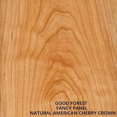 Fancy American Cherry Plywood Crown Cut Wood Veneer Papan Partikel Mdf Berbasis Untuk Furnitur Dan Kabinet