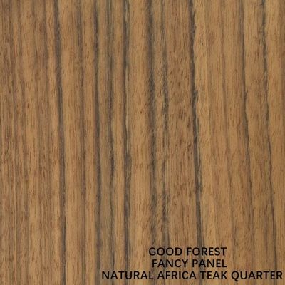 Menghadapi Natural African Jati Quarter Wood Veneer Fancy Plywood 2440 / 2745mm Panjang Untuk Pintu Interior