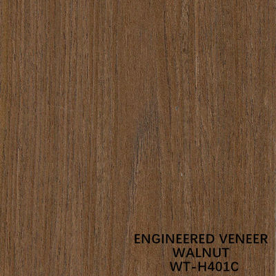Crown Grain Engineered Wood Veneer Panjang 2500/2800 / 3100mm Untuk Dekorasi Hotel Warna Coklat