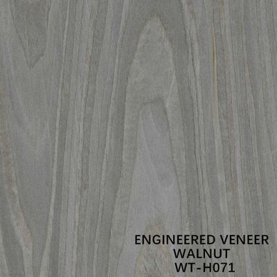 Direkonstitusi Walnut Wood Veneer Grey Crown Grain Untuk Pintu Interior Tebal 0,15-0,6mm