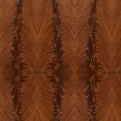 Dekorasi Hotel Veneer Kayu Mahoni Alami Butir Selangkangan Normal Buatan Manusia