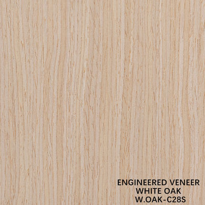 Rekonstitusi Dekorasi Rekayasa Putih Oak Kayu Veneer 28S Straight Grain Board