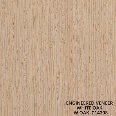 Garis lurus kayu veneer Oak putih 1430S Untuk pintu 0.15-0.6mm