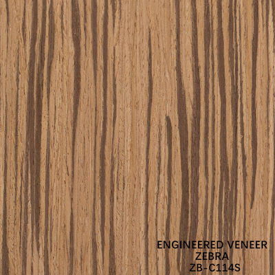 Papan Dekorasi Dalam Ruang Segitiga Zebra Rekonstitusi Kayu Veneer 2500mm