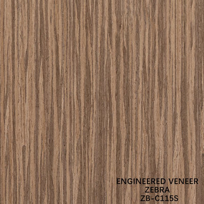 Papan Dekorasi Dalam Ruang Segitiga Zebra Rekonstitusi Kayu Veneer 2500mm