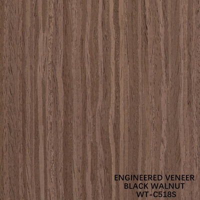 0.60 Mm Insinyur Kayu Veneer 518s / 518c Untuk Pintu Interior Dan Wajah Lemari
