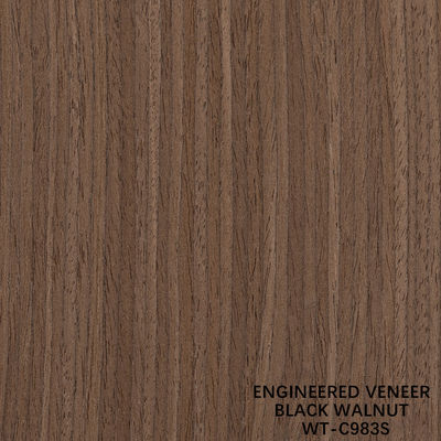 Teknik Walnut Wood Veneer Perempat Potong Vertikal Gandum 942s / 943s Untuk Pintu Interior