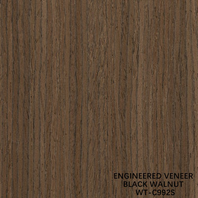 Teknik Walnut Wood Veneer Perempat Potong Vertikal Gandum 942s / 943s Untuk Pintu Interior