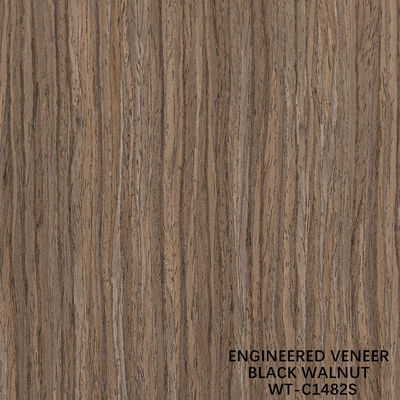 3100mm Ukuran Panjang Walnut Kayu Veneer Perempat Potong Langsung Biji Untuk Kulit Pintu