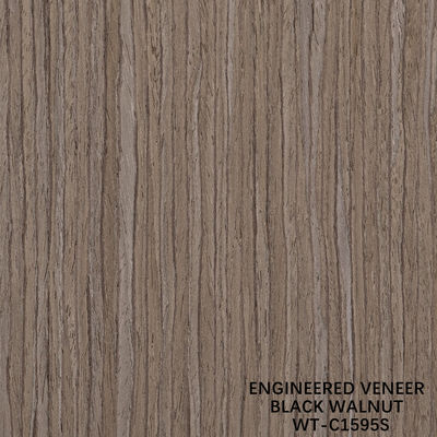 3100mm Ukuran Panjang Walnut Kayu Veneer Perempat Potong Langsung Biji Untuk Kulit Pintu