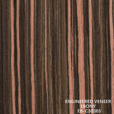 Pohon Ebony buatan veneer vertikal biji merah warna 2200-3100mm panjang untuk dekorasi hotel