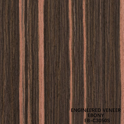 Pohon Ebony buatan veneer vertikal biji merah warna 2200-3100mm panjang untuk dekorasi hotel