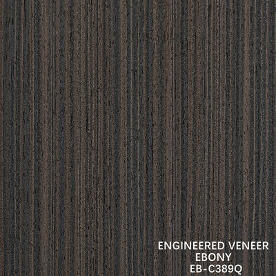 Brown Engineered Wood Veneer Quarter Cut Ebony Veneer Fineline Untuk Pintu Dan Wajah Kabinet