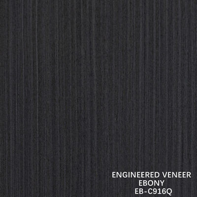 Brown Engineered Wood Veneer Quarter Cut Ebony Veneer Fineline Untuk Pintu Dan Wajah Kabinet