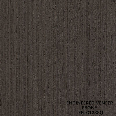 Brown Engineered Wood Veneer Quarter Cut Ebony Veneer Fineline Untuk Pintu Dan Wajah Kabinet