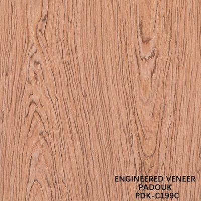 Konstitusi Kayu Veneer Rose Kayu Crown Cut Warna Merah Panjang 2200-3100mm Untuk Untuk Pintu Interior China Factory