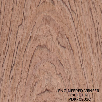Konstitusi Kayu Veneer Rose Kayu Crown Cut Warna Merah Panjang 2200-3100mm Untuk Untuk Pintu Interior China Factory