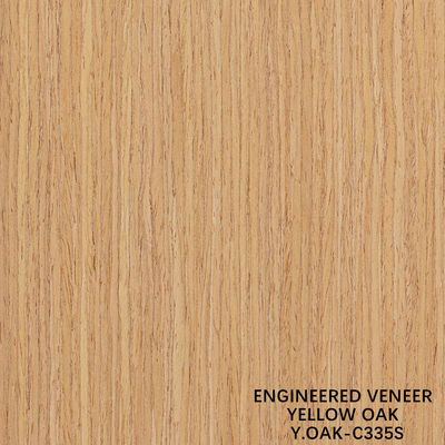 Recon Kayu Veneer Kuning Oak vertikal Grain Quarter Cut 3050 * 640mm Untuk Hotel Dekorasi Kertas Kembali China Manufacturer