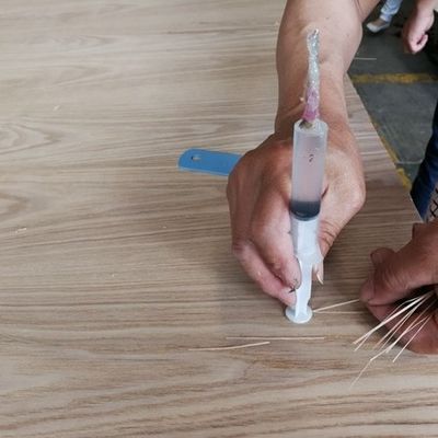 Tekstur kisi-kisi warna ganda veneer kayu rekayasa 2850mm ketebalan disesuaikan