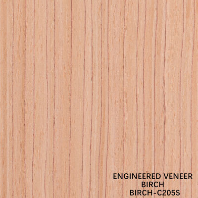 Furnir Kayu Birch Teknikal 205S/205C Kelas A Untuk Standar Ekspor Interior Untuk Pintu Dan Wajah Lemari