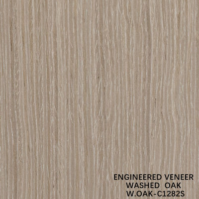 Furnir Kayu Teknikal Khusus Lembar Oak Cuci Biji Langsung 2500-3200mm Dilapis Kembali Untuk Kulit Pintu