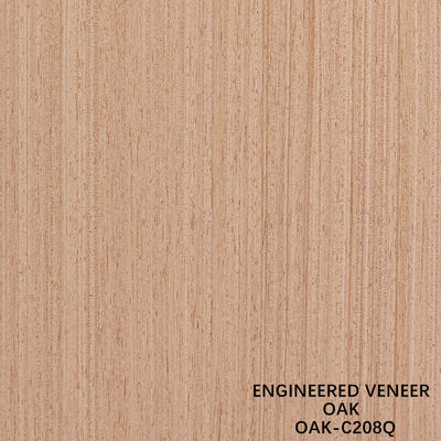 American Oak Engineered Wood Veneer Quarter Slice Cut 0.5mm Ketebalan Untuk Pintu Dan Cabinet Wajah