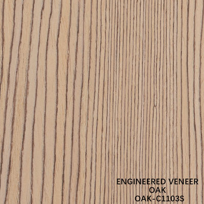 American Oak Engineered Wood Veneer Quarter Slice Cut 0.5mm Ketebalan Untuk Pintu Dan Cabinet Wajah