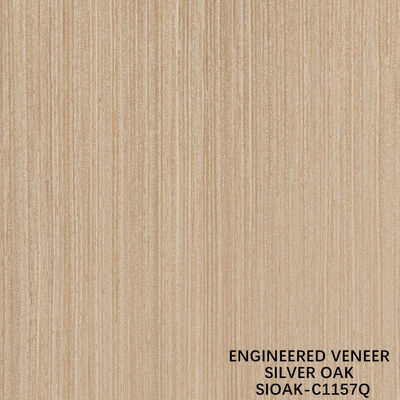 Teknik Kayu Veneer Perempat Potongan Lembar Oak Perak Ketebalan 0,4mm Untuk Untuk Wajah Kabinet