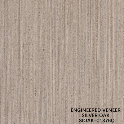 Teknik Kayu Veneer Perempat Potongan Lembar Oak Perak Ketebalan 0,4mm Untuk Untuk Wajah Kabinet