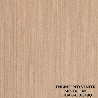 Artificial Wood Veneer Quarter Cut Of Silver Pear Lengthened Size 3200mm Untuk Pintu Dan Wajah Lemari