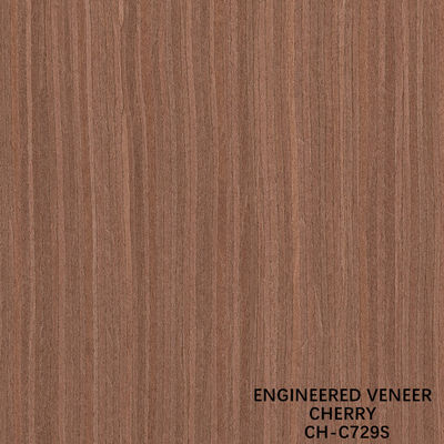 Panels Fancy Veneer Kayu Ceri Biji lurus 0.18-0.6mm Ketebalan Disesuaikan Untuk Dekorasi Hotel