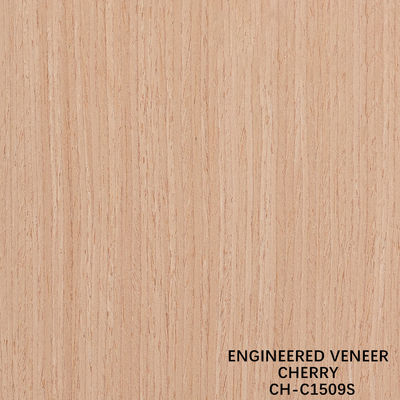 Panels Fancy Veneer Kayu Ceri Biji lurus 0.18-0.6mm Ketebalan Disesuaikan Untuk Dekorasi Hotel
