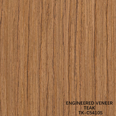 Veneer Kayu Rekon dari Irisan Kayu Jati dengan Teknik Potong Lurus untuk Permukaan Pintu Ukuran Memanjang 2850mm TK-017S/236S/536S/829S/982S/5410S
