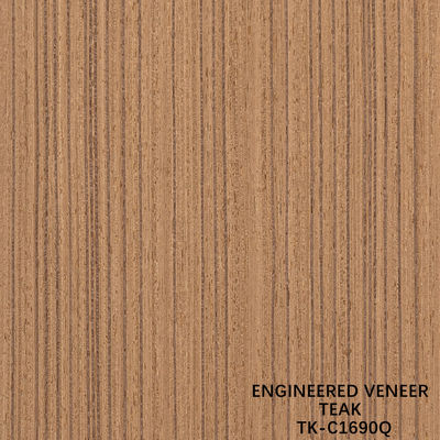 Separuh Potongan Paduan Teak Teknikal 2500*640mm Ukuran Normal Biji Langsung Untuk Dekorasi Hotel