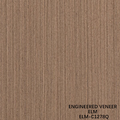 0.5mm Lembar Veneer Kayu Elm Rekayasa Untuk Panel Mewah 2500-3100mm Perpanjangan Seperempat Potong Warna Kecokelatan