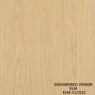 Disesuaikan Recon Elm Kayu Veneer lurus Cut Dan Crown Cut Untuk Cabinet Wajah 2500 * 640 mm